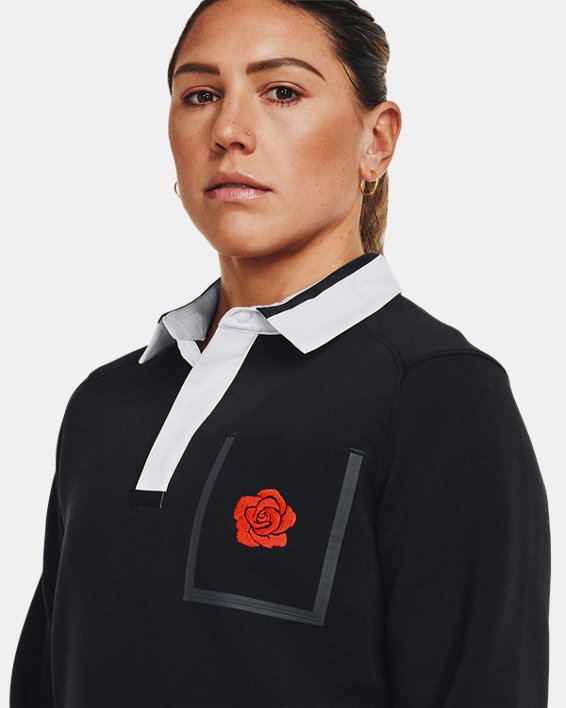 Unisex UA Rose Rugby Shirt, Black, pdpMainDesktop image number 5